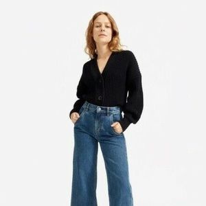 Everlane Texture Cotton Cropped Cardigan